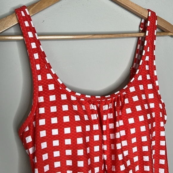 Sea Level Swim Australia Le Damier Blouson Multifit Singlet Tankini Red Check - Picture 5 of 8